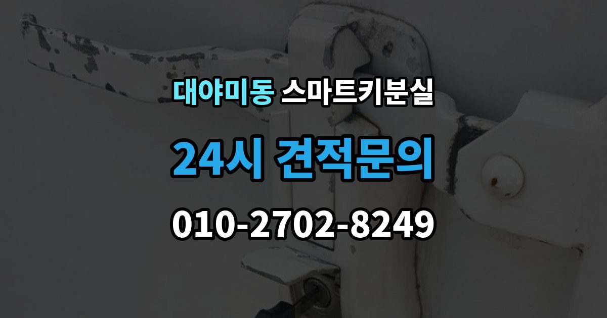 대야미동 스마트키 분실 출장 안내 - 상태에서 안전하게 문 잠김을 푸는 기준