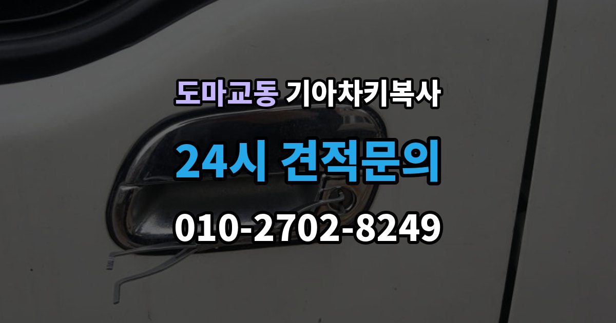 도마교동 기아 차키 복사 출장 안내 - 스마트키 배터리 교체 후에도 안 될 때