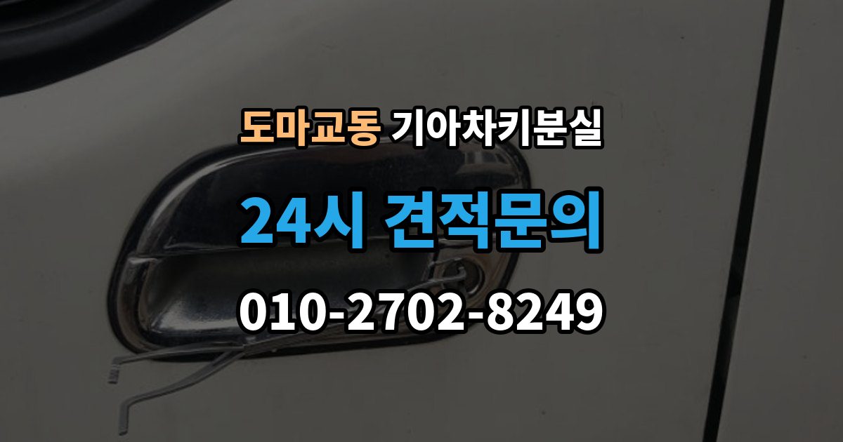 도마교동 기아 차키 분실 출장 안내 - 앱 로그아웃 후 다시 연동해야 하는 상황