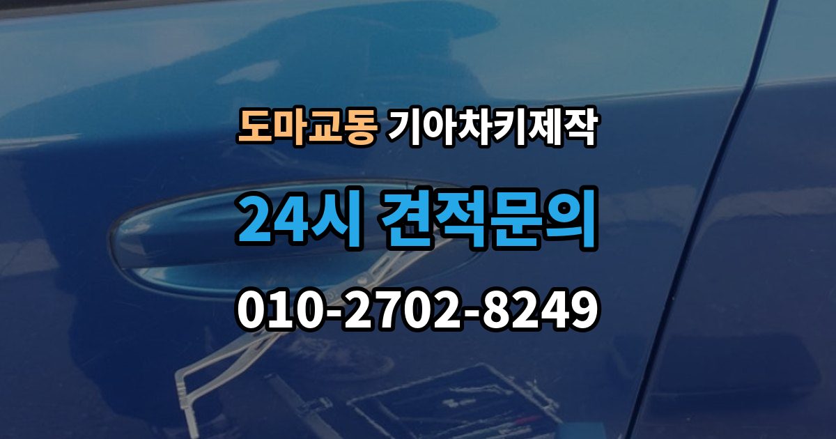 도마교동 기아 차키 제작 출장 안내 - 이모빌라이저 인식 문제를 확인하는 순서