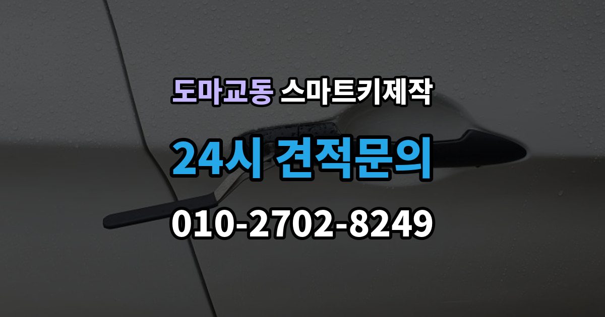 도마교동 스마트키 제작 비상키 삽입구 위치를 찾는 방법