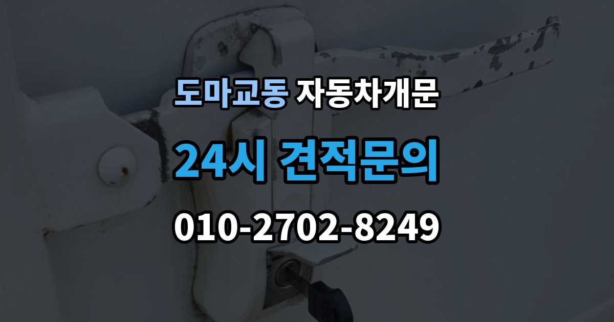 도마교동 자동차 문 잠김 문 열림 후 재잠김을 막는 점검 포인트