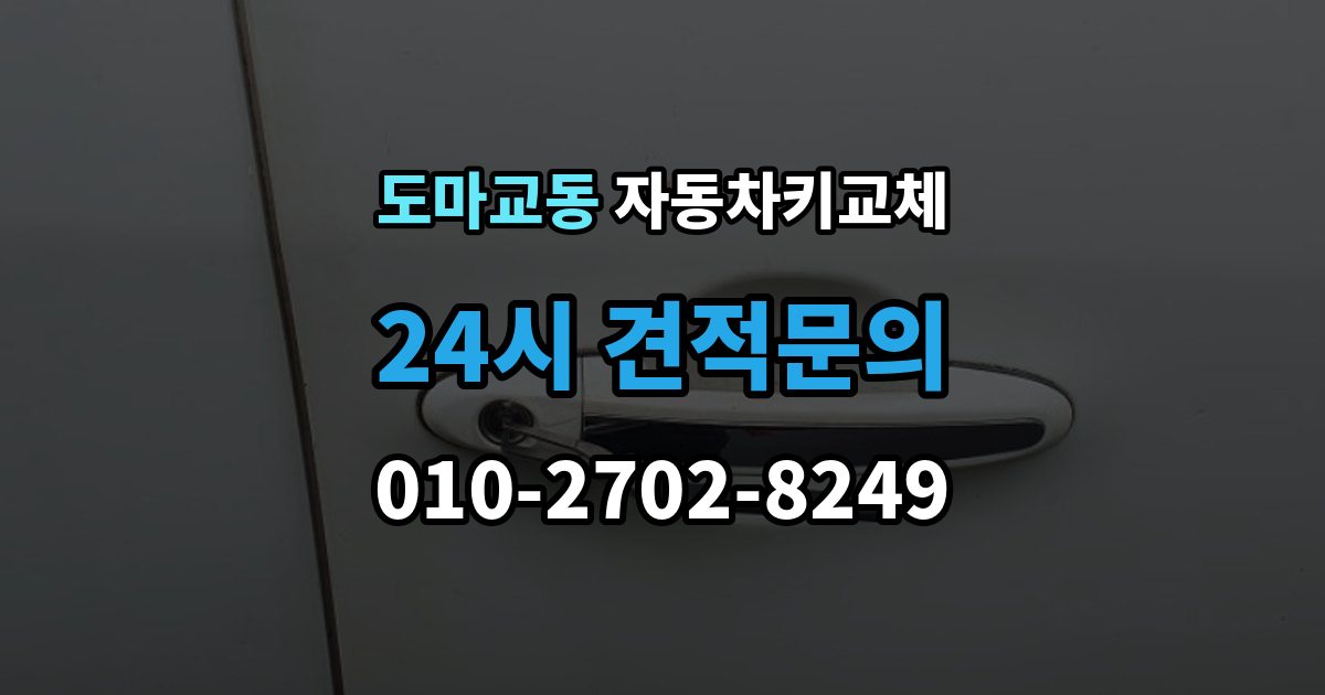 도마교동 자동차키 교체 출장 안내 - 보험사와 업체에 물어볼 질문