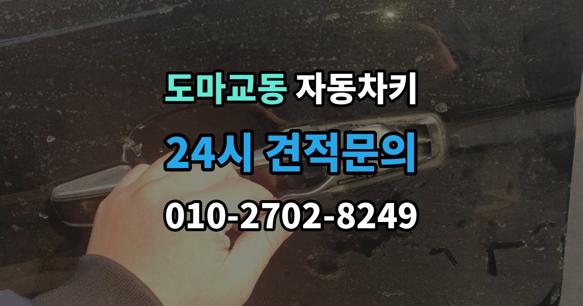 도마교동 자동차키 복제 전 차량 정보 확인이 중요한 이유