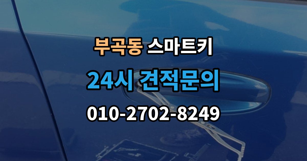 군포시 부곡동 스마트키 관리 비용을 아끼는 현실적인 방법
