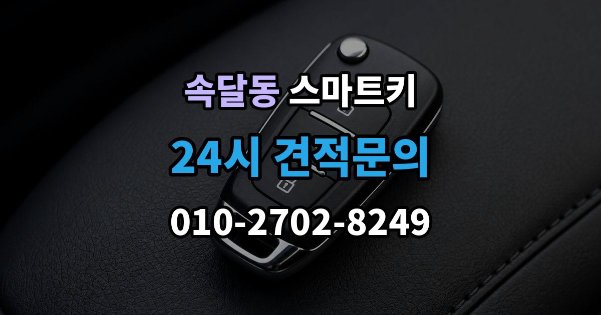 속달동 스마트키 출장 안내 - 등록 오류가 발생하는 상황