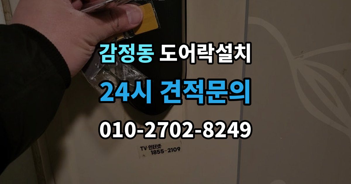 감정동 도어락 설치 출장 안내 - 푸시풀 도어락이 유리한 집의 조건