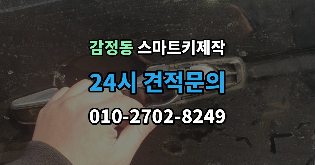 감정동 스마트키 제작 출장 안내 - 이모빌라이저 오류 진단 체크 포인트