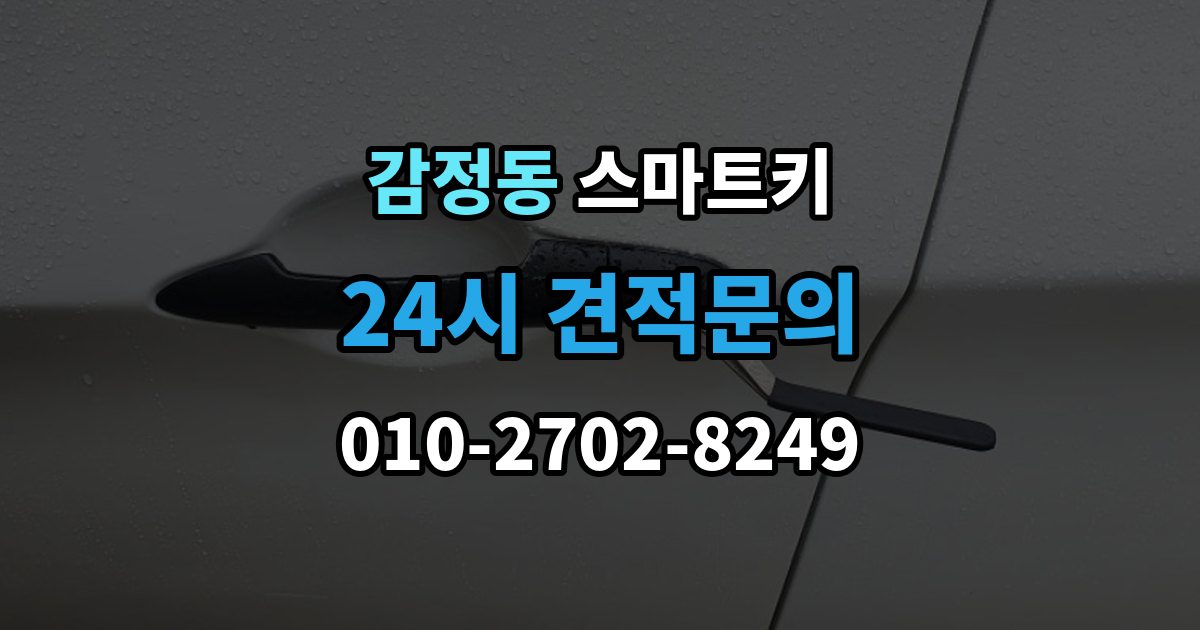 감정동 스마트키 출장 안내 - 사용이 처음이라면 알아둘 기본