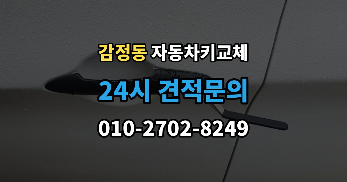 감정동 자동차키 교체 출장 안내 - 연식별로 달라지는 대응 방식