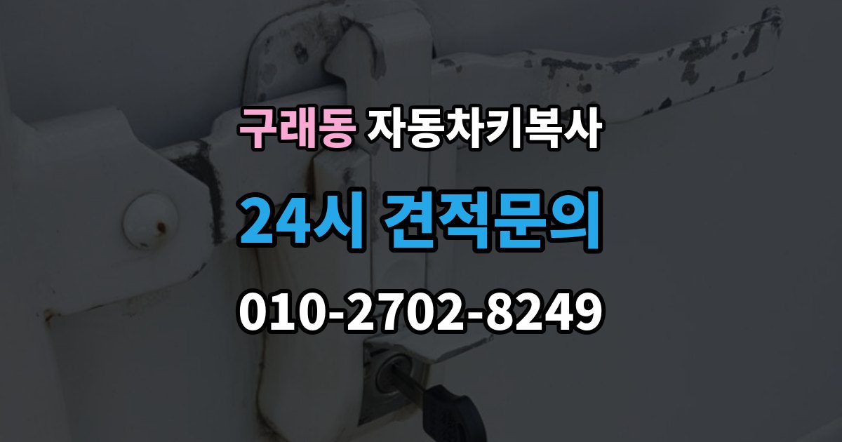 구래동 자동차키 복사 차량 출입용 키와 복사 서비스의 차이