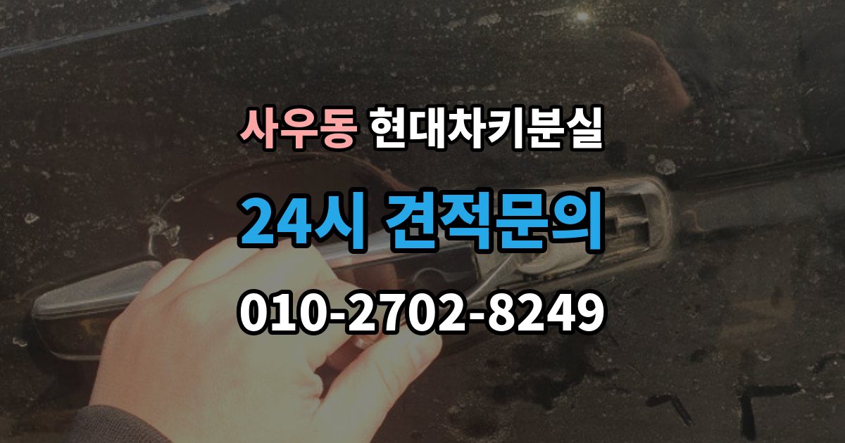 사우동 현대 차키 분실 출장 안내 - 운행 중 경고가 뜨는 경우와 원인