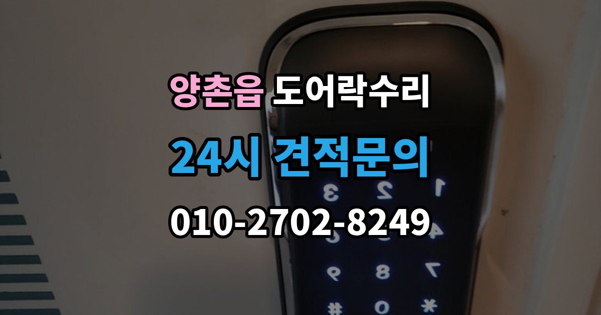 양촌읍 도어락 수리 출장 안내 - 자동잠금 지연 원인과 현장 점검