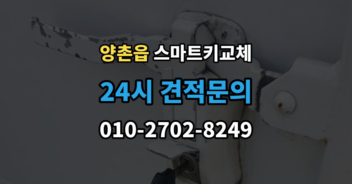 양촌읍 스마트키 교체 출장 안내 - 예비키 없이 남았을 때 이동 수단부터 생각하기