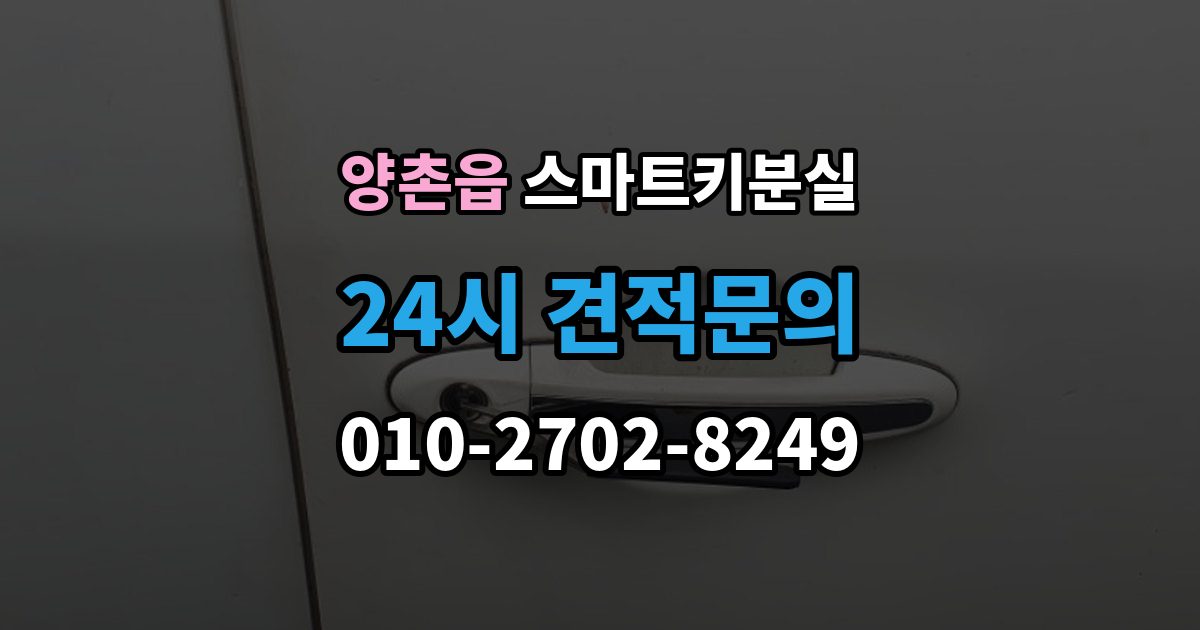 양촌읍 스마트키 분실 배터리 이상인지 먼저 확인하는 체크포인트