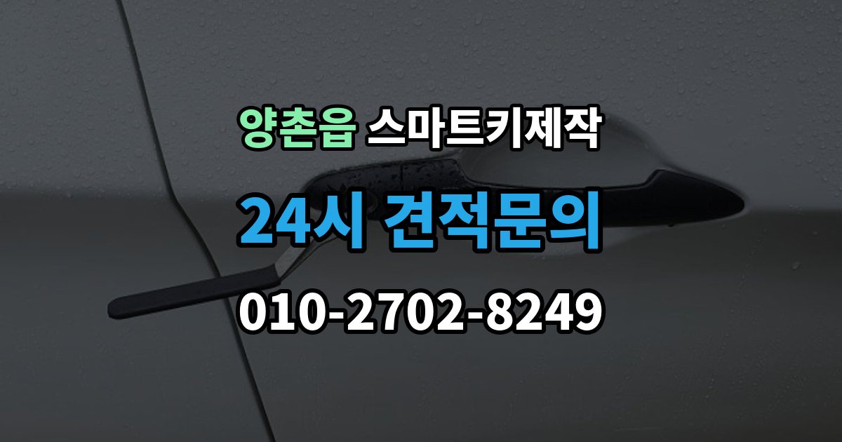 양촌읍 스마트키 제작 등록이 막힐 때 순서대로 보는 원인