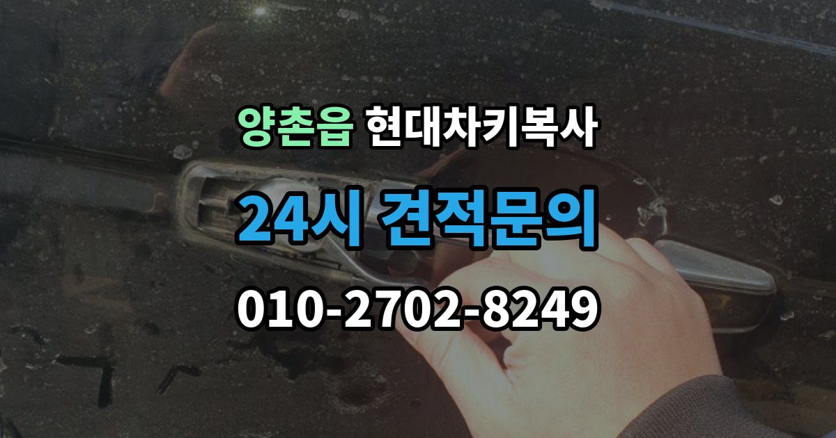양촌읍 현대 차키 복사 후 리모컨 반응 테스트는 이렇게 확인