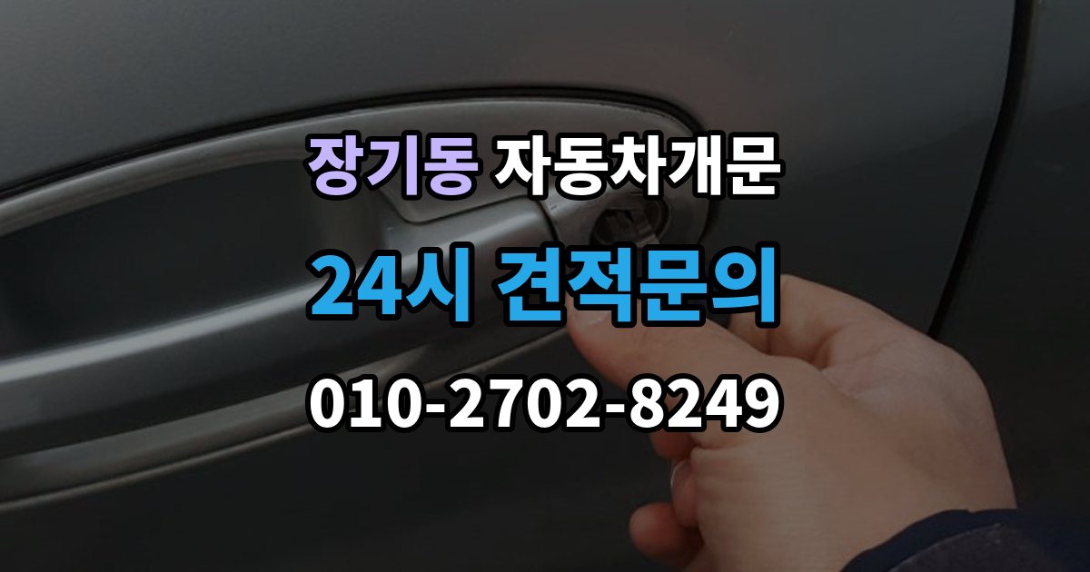 김포시 장기동 자동차 문 잠김 리모컨 오작동과 실제 잠김 구분하기