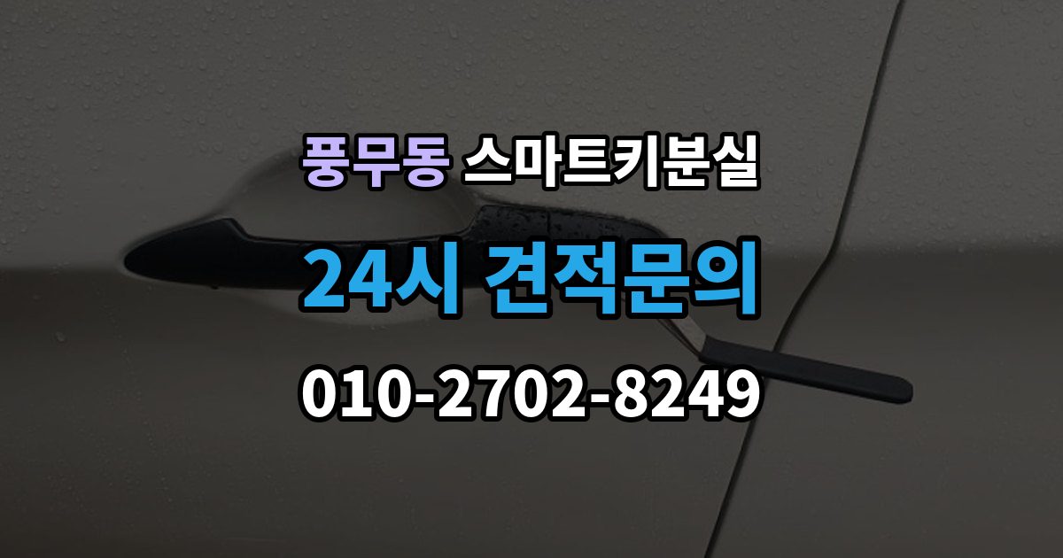 풍무동 스마트키 분실 출장 안내 - 문이 잠겼을 때 안전하게 대처하는 법