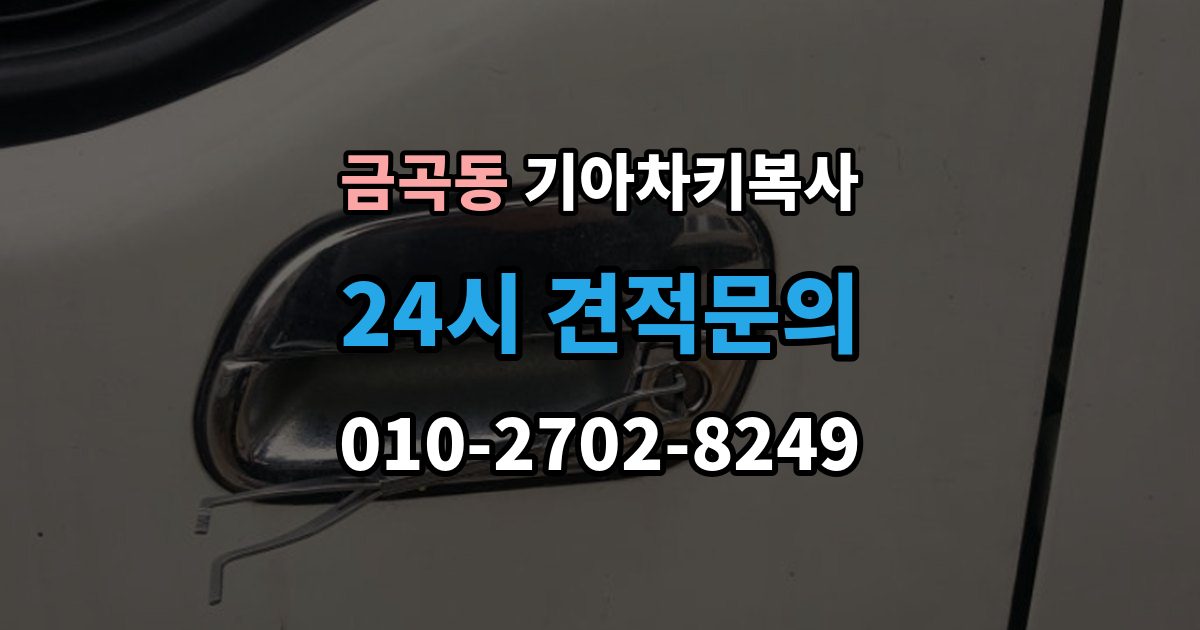 남양주시 금곡동 기아 차키 복사 출장 안내 - 긴급 출동 전에 알아둘 가능 범위