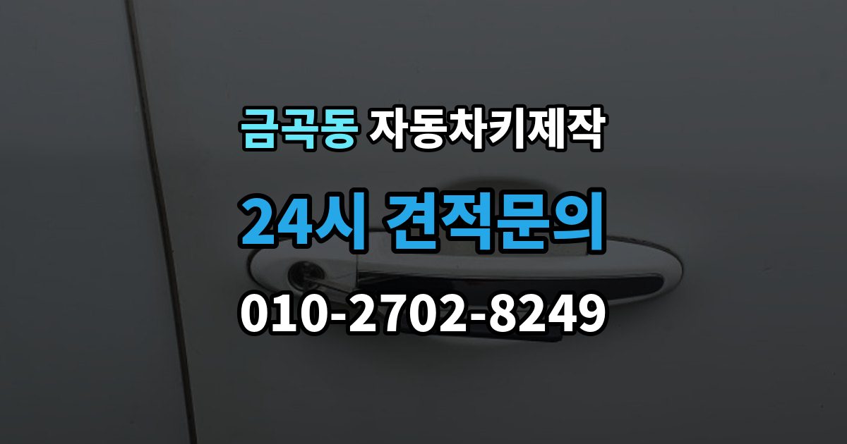 남양주시 금곡동 자동차키 제작 커팅 상태가 시동 인식에 영향을 주는 이유