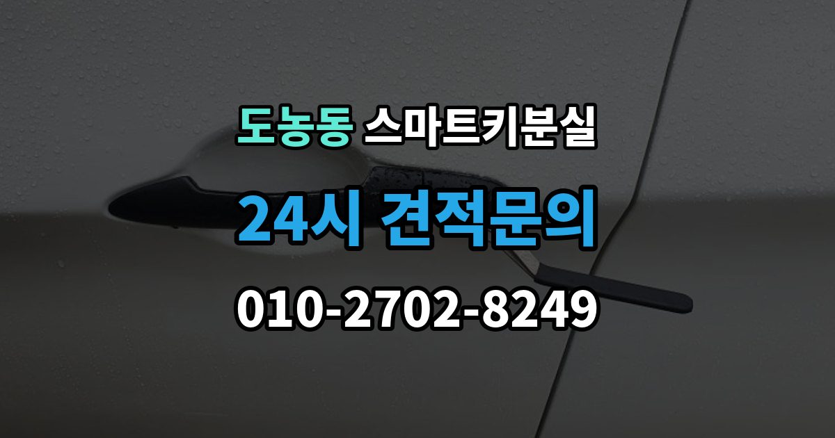 도농동 스마트키 분실 잠금 해제 전에 알아둘 안전 수칙