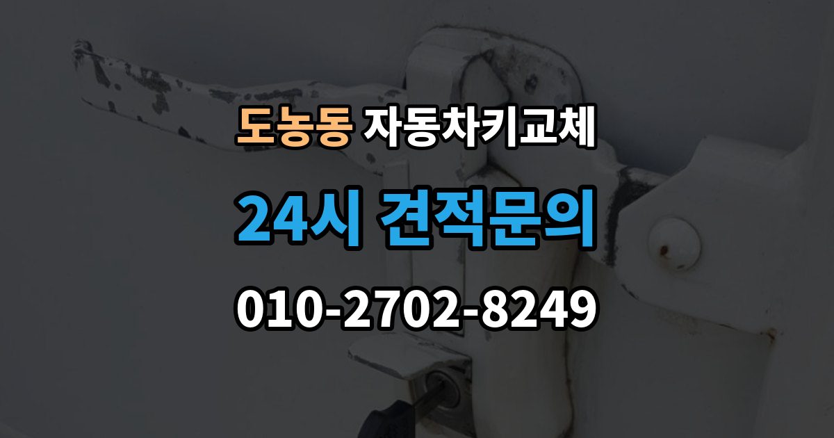 도농동 자동차키 교체 서비스 이용 시 주의할 점