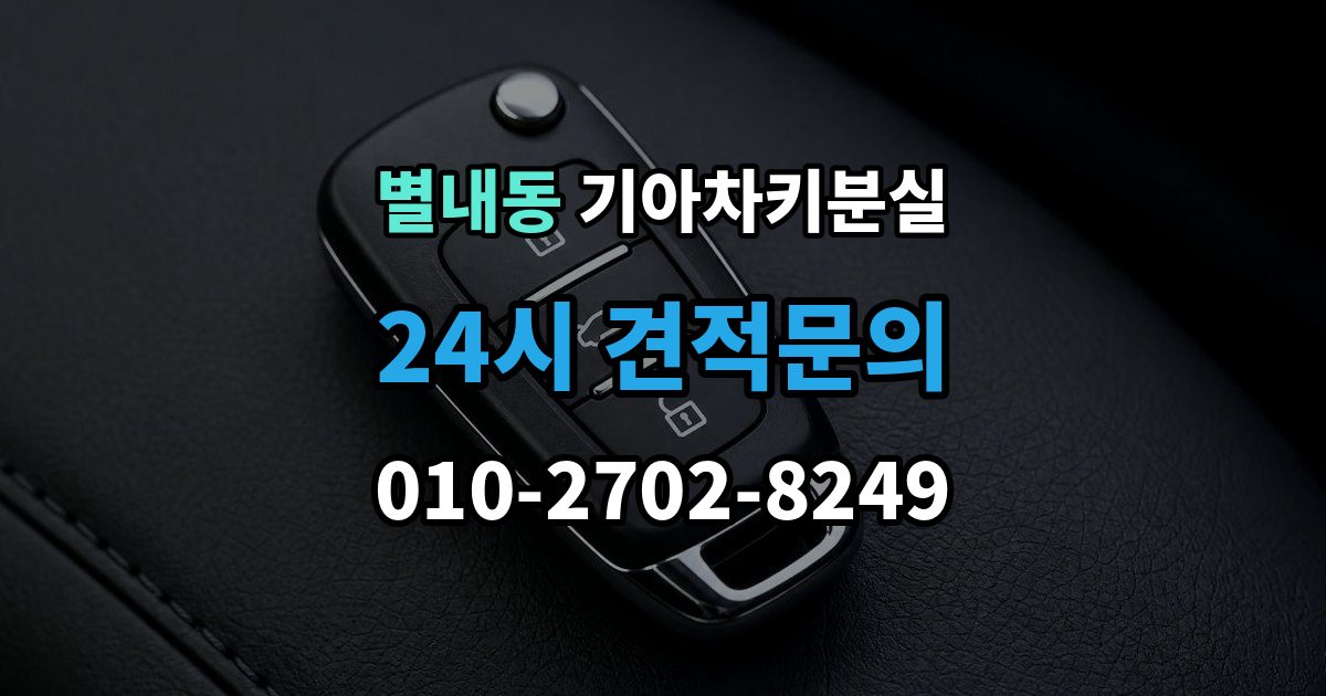 별내동 기아 차키 분실 출장 안내 - 찾은 뒤에도 재등록이 필요한 경우