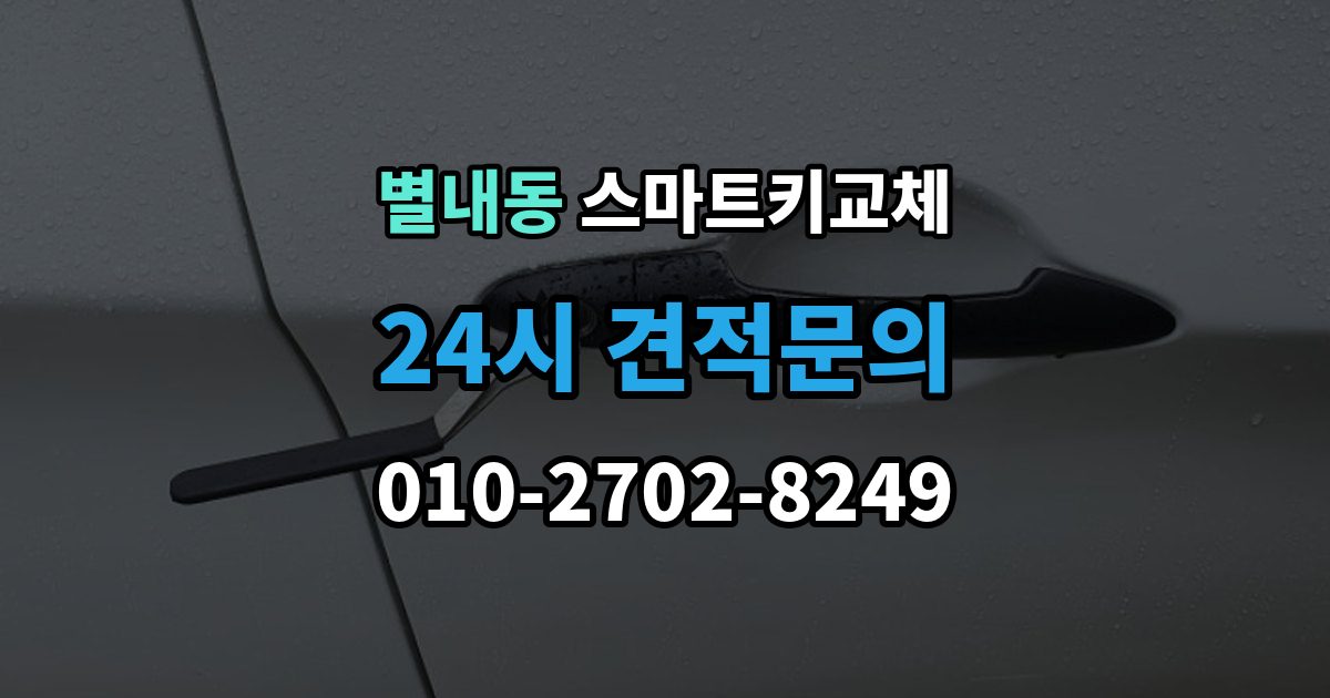 별내동 스마트키 교체 출장 안내 - 예비키 없이 외출했다면 확인할 이동 경로