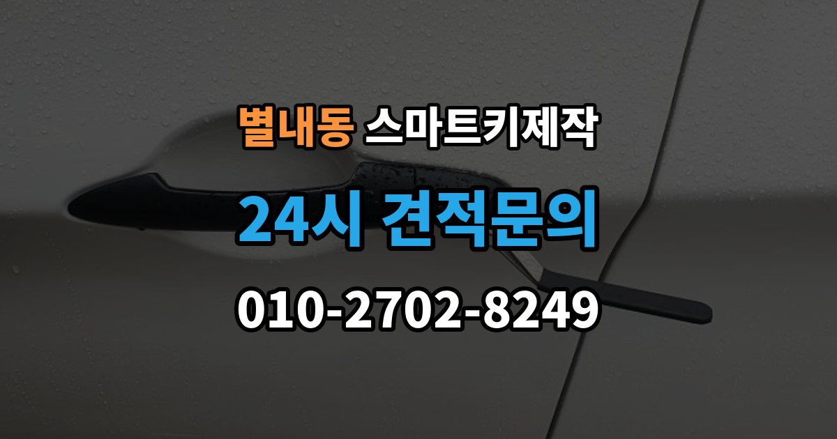별내동 스마트키 제작 스마트키 분실 후 당일 대응 순서와 준비 서류