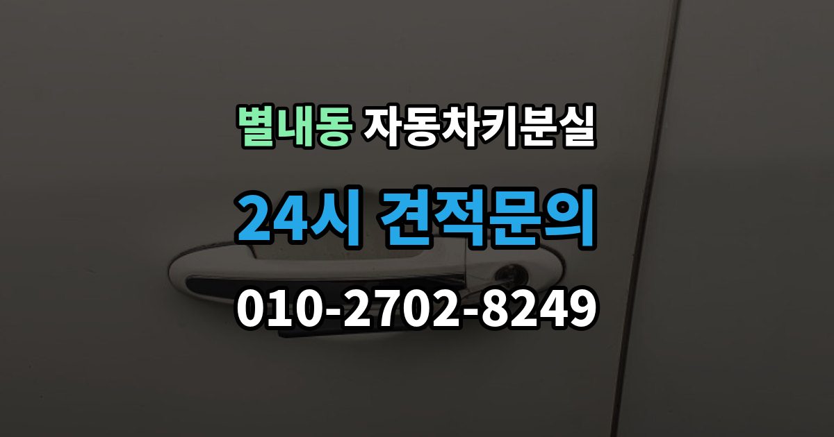 별내동 자동차키 분실 가족 차량이라면 확인할 서류
