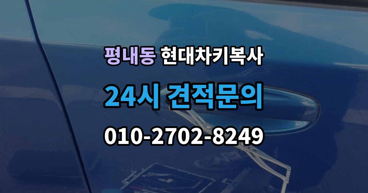 평내동 현대 차키 복사 출장 안내 - 키칩 등록이 필요한 대표 사례