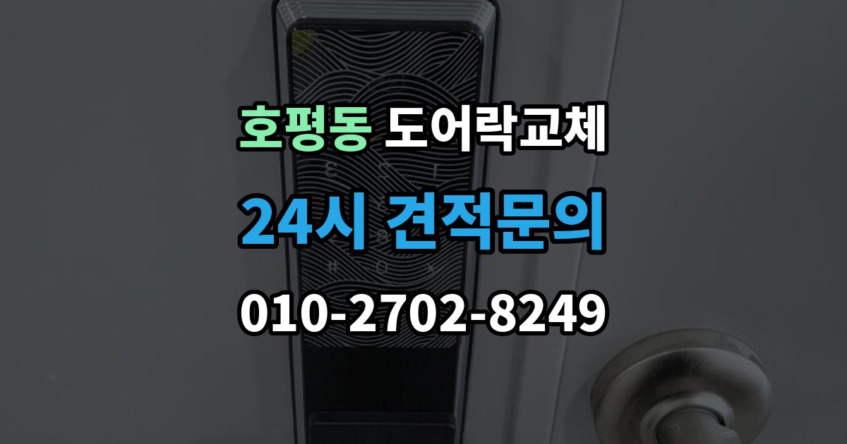 호평동 현관문 도어락 교체