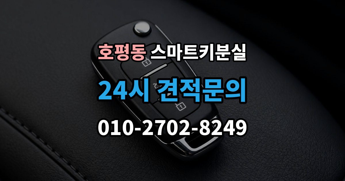 호평동 스마트키 분실 차량 인수 시 키와 등록 정보 함께 확인하기