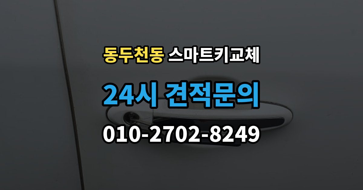 동두천동 스마트키 교체 차량 인수 시 키와 등록 정보 함께 확인하기