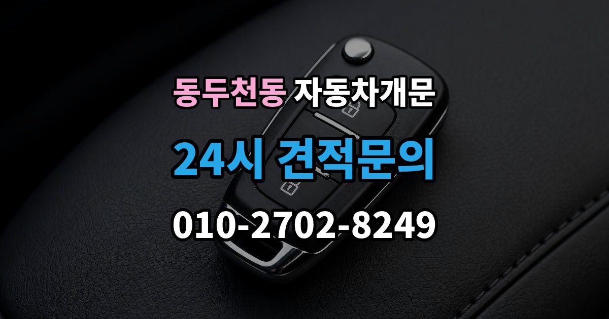동두천동 차 문 잠겼을 때 리모컨 배터리 방전과 잠김을 구분하는 법
