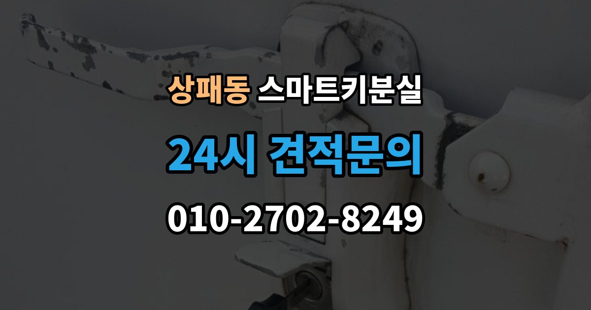 상패동 스마트키 분실 출장 안내 - 상태에서 안전하게 문 잠김을 푸는 기준