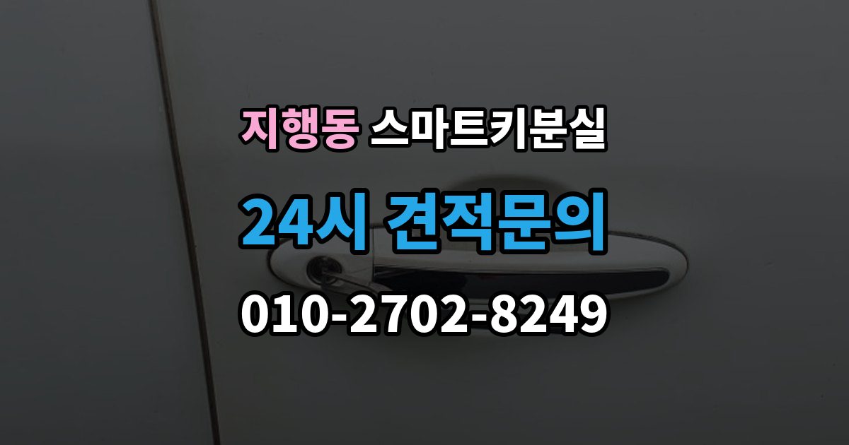 지행동 스마트키 분실 배터리 방전과 기기 고장 구별하기