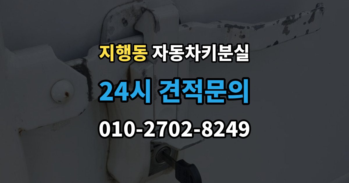 지행동 자동차키 분실 긴급상황에서 먼저 확인할 사항