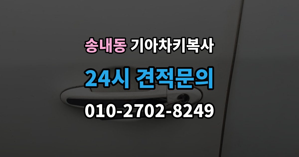 부천시 소사구 송내동 기아 차키 복사 차문만 열리고 시동이 안 걸릴 때 점검