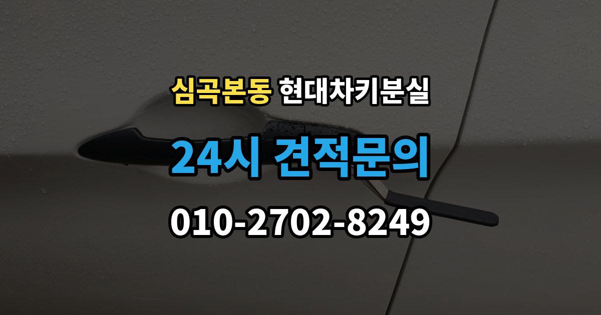심곡본동 현대 차키 분실 운행 중 경고가 뜨는 경우와 원인