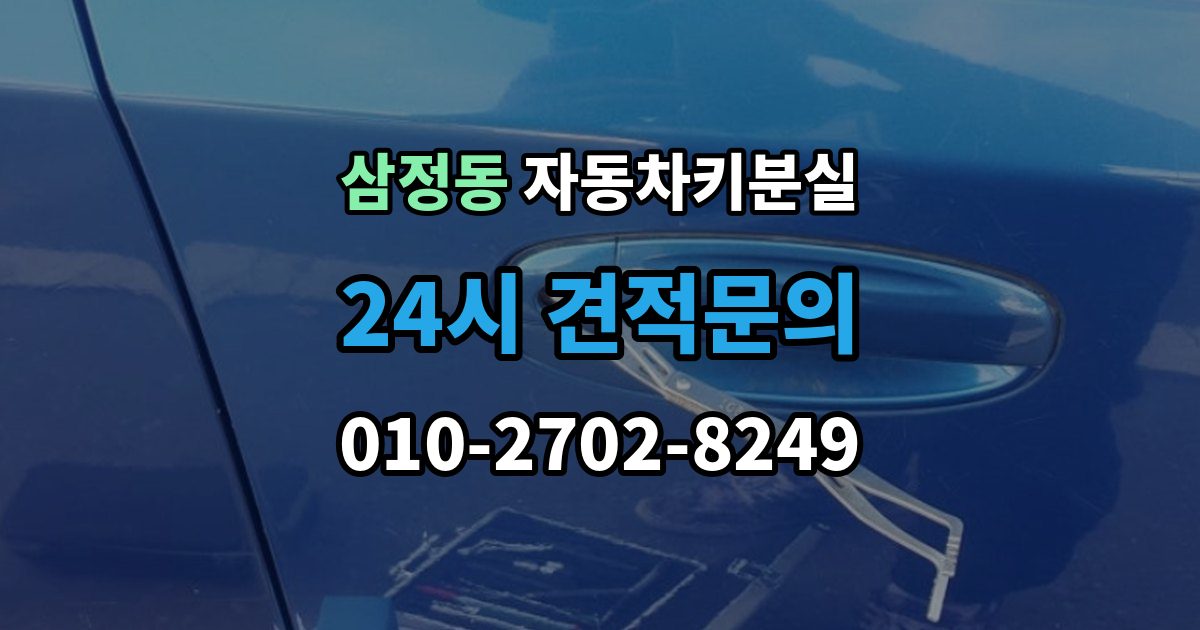 부천시 오정구 삼정동 자동차키 분실 시동은 되지 않고 잠금만 풀릴 때 대처법