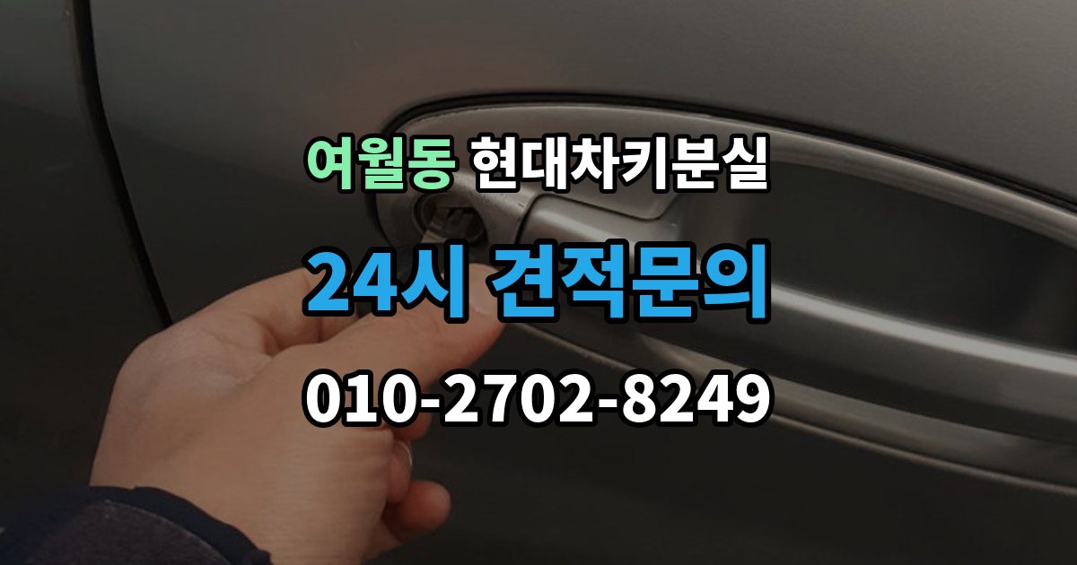 여월동 현대 차키 분실 운행 중 경고 메시지가 뜨는 원인 정리
