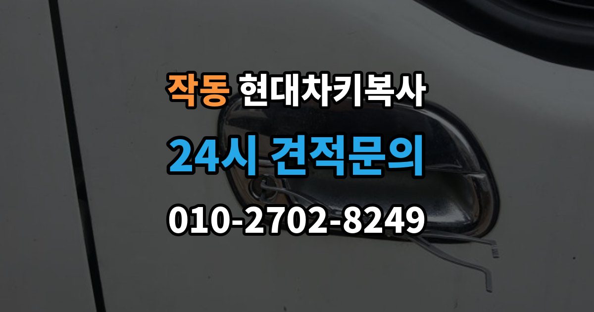 작동 현대 차키 복사 차문만 열리는 키와 시동키 구분하는 법