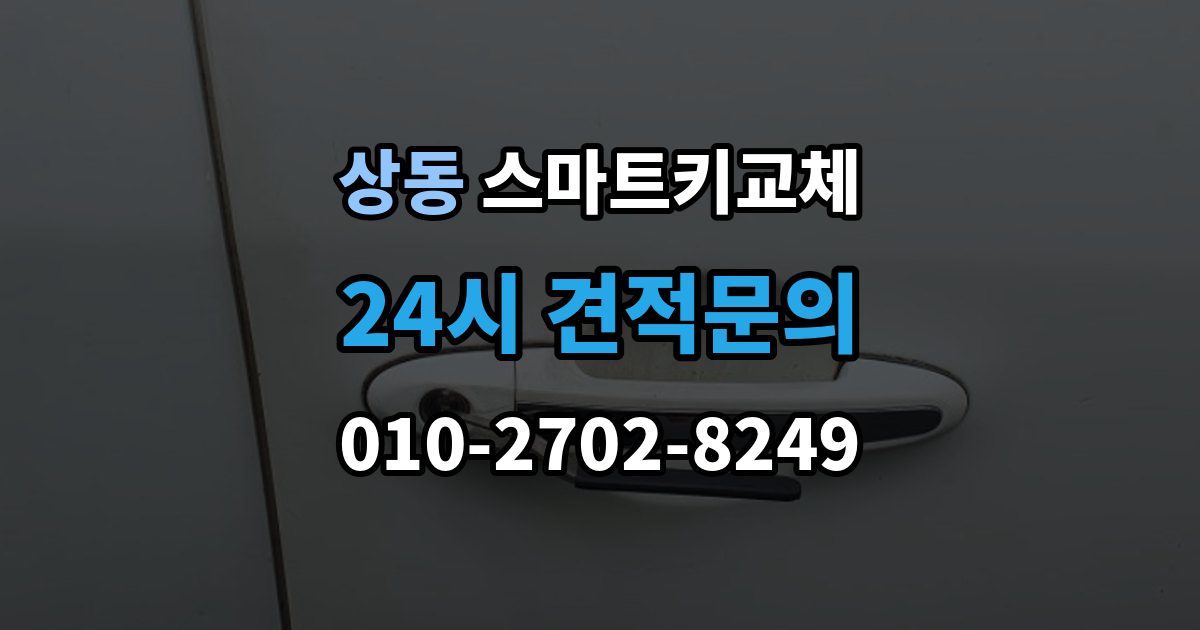부천시 원미구 상동 스마트키 교체 잠금 상태에서 무리 없이 열어야 할 경우