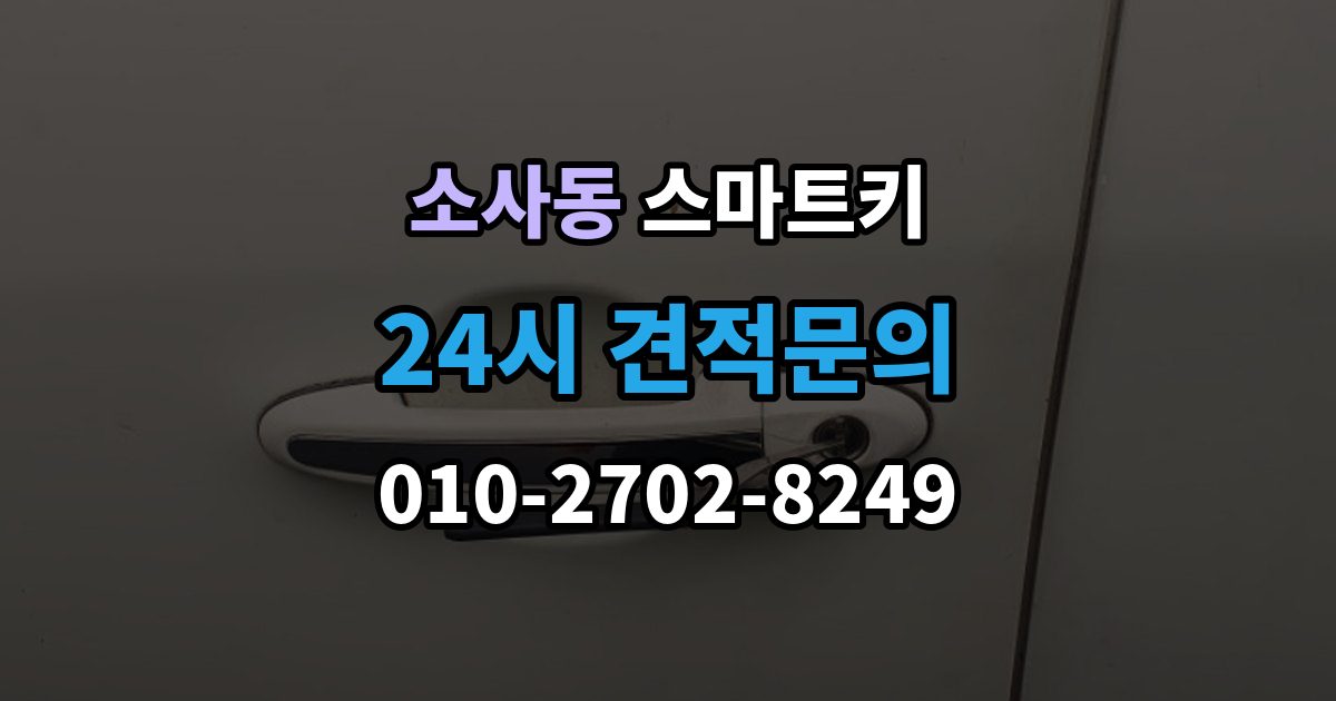 부천시 원미구 소사동 스마트키 출장 안내 - 분실 예방에 도움이 되는 보관 팁
