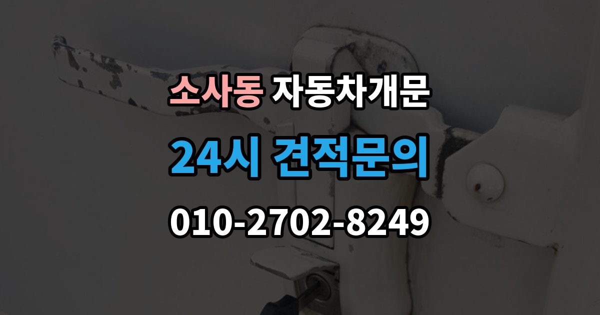부천시 원미구 소사동 차 문 잠겼을 때 창문이 살짝 열려 있을 때 대처법