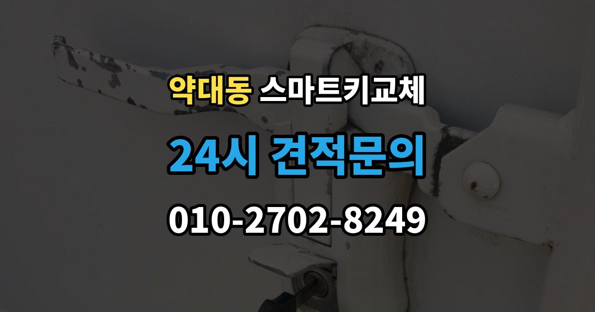 약대동 스마트키 교체 상태에서 안전하게 문 잠김을 푸는 기준