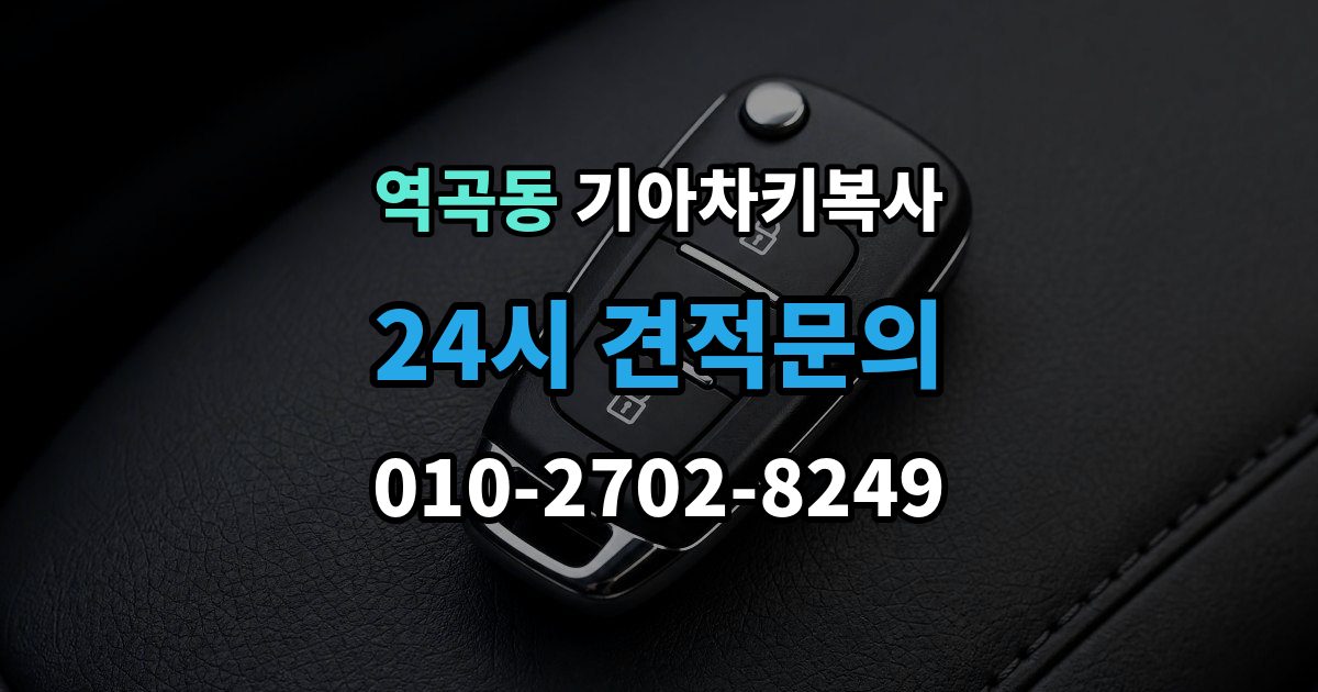 역곡동 기아 차키 복사 문은 열리지만 시동이 안 될 때 점검할 항목