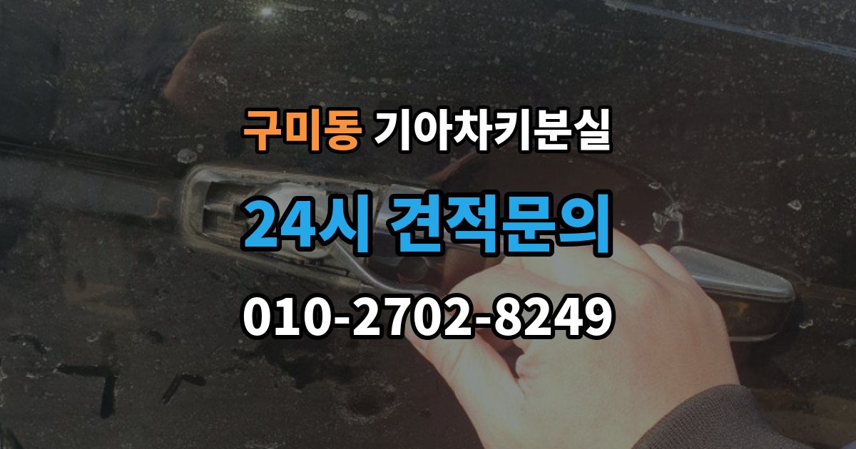 성남시 분당구 구미동 기아 차키 분실 스마트키를 차 안에 두고 나온 경우 구분법